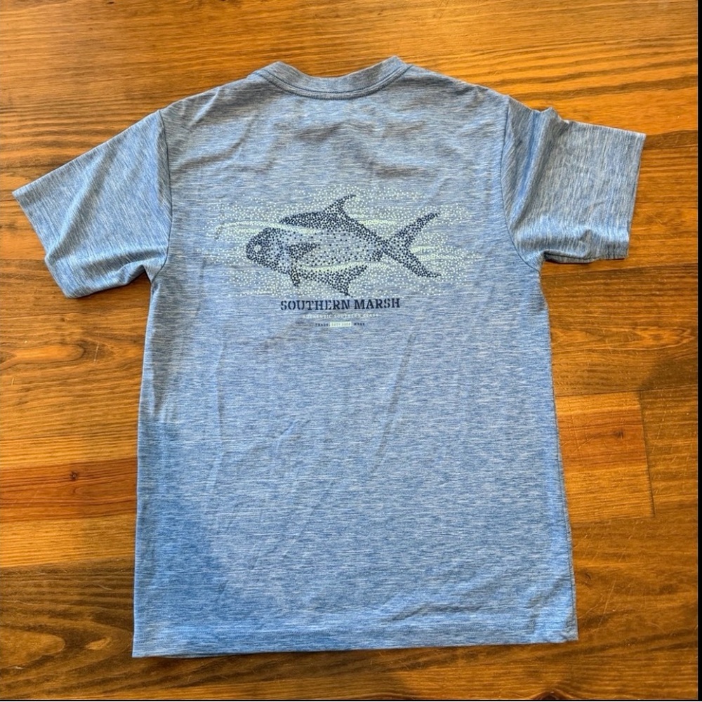 Southern Marsh Blue Short Sleeve T-Shirt with Pocket